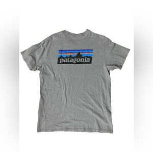 Patagonia P-6 Logo Responsibili-Tee Short Sleeve Gray Crew Neck T-Shirt Xlarge